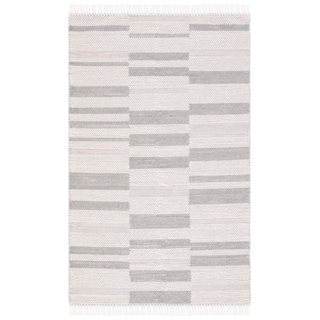 Safavieh 8 x 10 ft. Natural Flat Weave Rectangle Area Rug, Ivory & Grey NAT225F-8